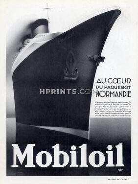 Mobiloil 1935 ''Normandie'' Transatlantic Liner
