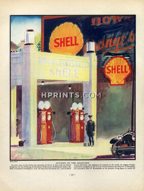 Shell (Motor Oil) 1932 "outpost of the mightiest" Ervine Metzl, Motorist