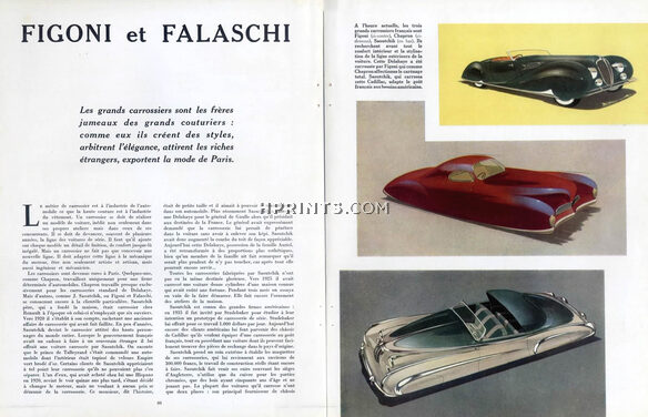 Figoni et Falaschi, 1949 - Coachbuilder Saoutchik, Chapron, Kellner, Delahaye, Cadillac, Hispano Suiza, Talbot, Rolls-Royce, 5 pages