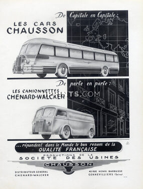 Cars Chausson & Camionnette Chenard & Walcker 1961 Autobus