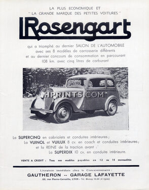 Rosengart (Cars) 1935