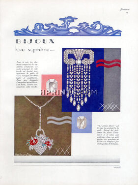 Bijoux luxe suprême..., 1928 - Lacloche, Mauboussin, Gérard Sandoz Jewels Art deco, Weclawowicz, 4 pages