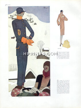 Léon Benigni 1927 Drecoll, Saint-Moritz, Skiing, winter sports
