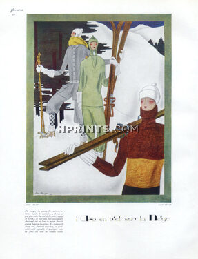 Léon Bénigni 1926 Jane Regny, Skiing