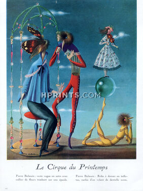 Giulio Coltellacci 1947 "Le Cirque du Printemps" Pierre Balmain, Surrealism, Circus