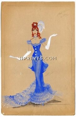 Jenny Carré 1930s, Italian Singer, Original costume design