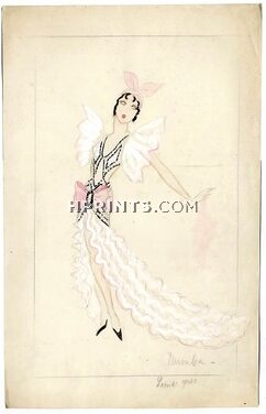 Jenny Carré 1934, "Rumba", Original costume design