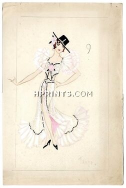 Jenny Carré 1934, "Tango", Original costume design