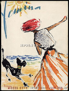 Femina 1950 Juin, Simone Brousse (cover), Irwin Crosthwait, 112 pages