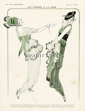 Enrico Sacchetti 1914 Les sirènes à la mode, fashion elegantes