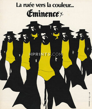 Eminence (Underwear) 1973 Men's Lingeries, René Gruau