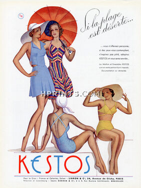 Kestos (Swimwear) 1938 Beachwear