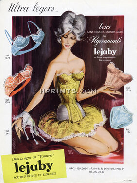 Lejaby 1959 Corselettes, Bras, Garter Belts, Roger Blonde