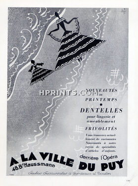 A La Ville Du Puy (Lingerie) 1931 Lace