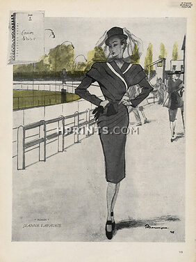 Jeanne Lafaurie 1946 Mourgue Evening Gown