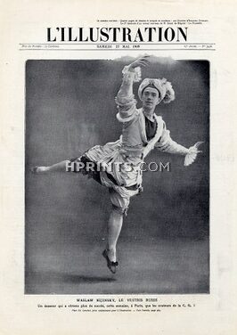 Waslaw Nijinsky 1909 Dancer, Russian Ballet