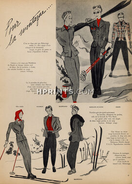 Véra Boréa (Couture) 1938 skiing, Wecla