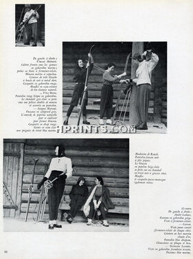 Véra Boréa (Couture) 1947 skiing