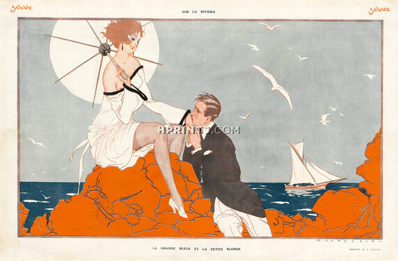 Albert Chazelle 1924 Sur la Riviera, lovers
