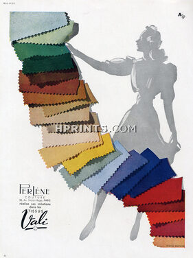 Perlène (Couture) 1947 Vali, Sinclair (Fabric)