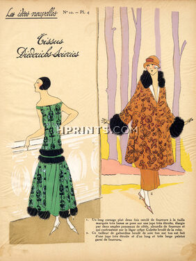 Diederichs 1923 ''Les Idées Nouvelles de la Mode'' Fashion Art Deco Pochoir ''Très Parisien''