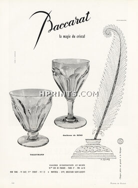 Baccarat (Crystal Glass) 1958 Photo Journeaux