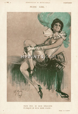 Garry 1928 Chorus Girl, Costume Music-Hall, Topless