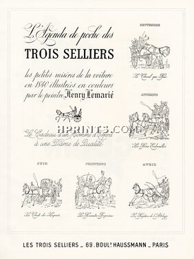 Les Trois Selliers 1953 Agenda Henry Lemarié