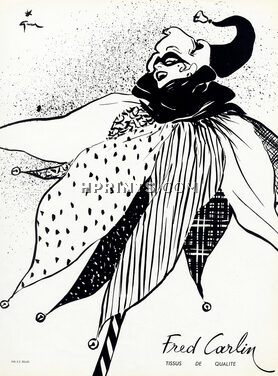 Fred Carlin (Fabric) 1953 René Gruau, Carnival