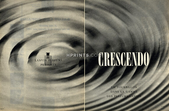 Lanvin (Perfumes) 1960 Crescendo double page