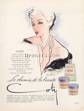 Coty (Cosmetics) 1949 Pierre Simon