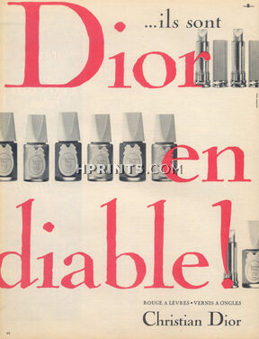 Christian Dior (Cosmetics) 1962 Photo Boigontier, nail polish, lipstick