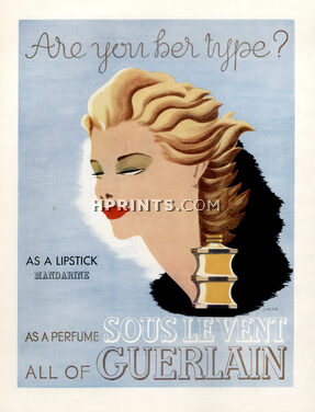 Guerlain (Perfumes) 1938 "Sous le Vent" Darcy