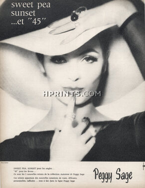 Peggy Sage (Cosmetics) 1961 Lipstick Nail Polish, Photo Moisdon