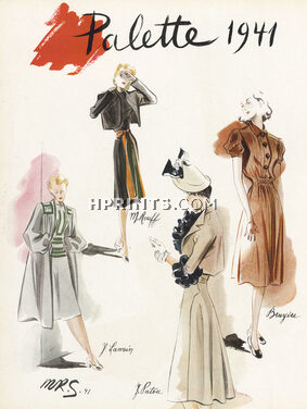 Karsavina (M.K.S) 1941 Palette, Lanvin, Rouff, Patou, Bruyère