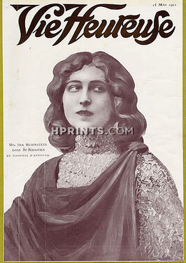 Ida Rubinstein 1911 Saint-Sebastien, Gabrielle d'Annunzio, Portrait