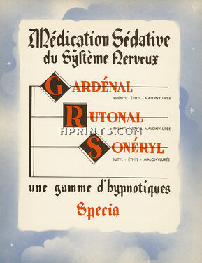 Gardénal Rutonal Sonéryl Specia 1936