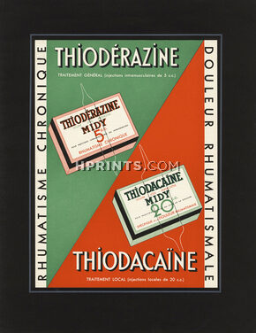 Thiodérazine Thiodacaïne 1936 Laboratoires Midy