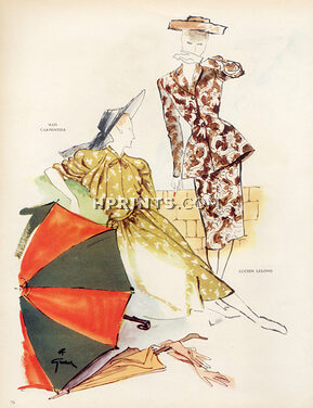 René Gruau 1945 Mad Carpentier & Lucien Lelong