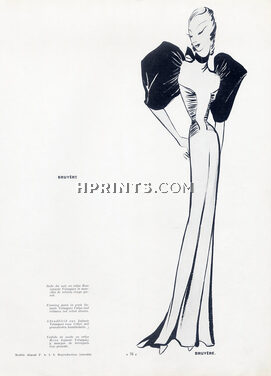 Bruyère (Couture) 1939 evening gown, Denise Dupré