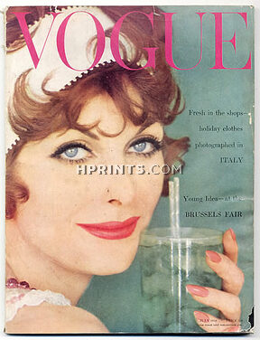 Vogue UK 1958 July, Photo Karen Radkai, Vogue moves House and look back over the years