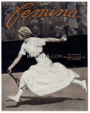 Mlle Broquedis 1912 Championne de Tennis aux Jeux Olympiques, Femina cover