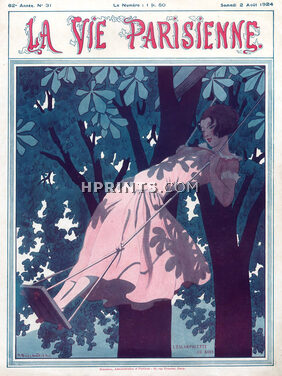 Pierre Brissaud 1924 L'escarpolette Au Bois, Balançoire, La Vie Parisienne Cover