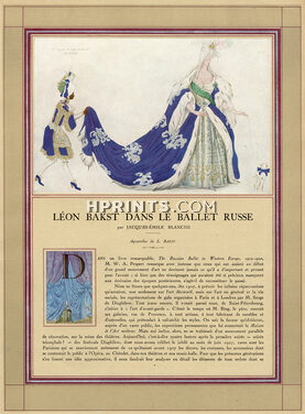 Leon Bakst dans le Ballet Russe 1927 La Reine (La belle au bois dormant) L'amazone, Diaghilev, Russian Ballet