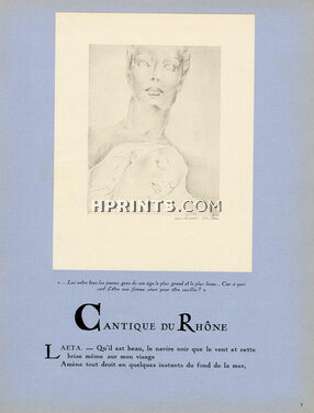 Emilienne Milani 1946 Cantique du Rhône (Paul Claudel), 4 pages