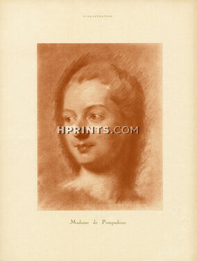Quentin de la Tour 1919 Pastel portrait, Madame de Pompadour