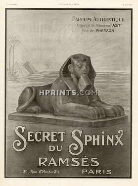 Ramsès (Perfumes) 1919 Secret du Sphinx, Princesse Ast, Egypt
