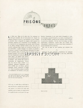 Prisons de Bêtes, 1931 - Erté Aquariums et Cages à oiseaux, fish & birds, Text by Francis de Miomandre, 4 pages
