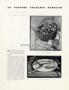 Le Peintre François Barraud, 1932 - Painter, Text by Marcel Zahar, 3 pages