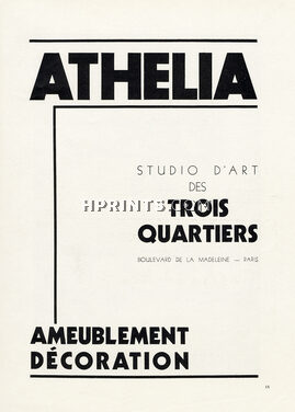 Athelia (studio d'art des trois Quartiers) 1932